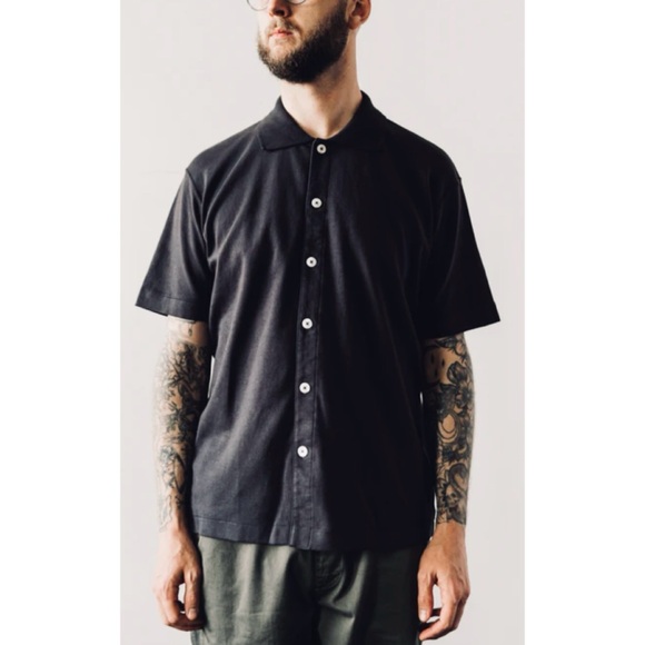 LADY WHITE CO. • Black/White Short Sleeve Button Down Shirt, S - Picture 13 of 16